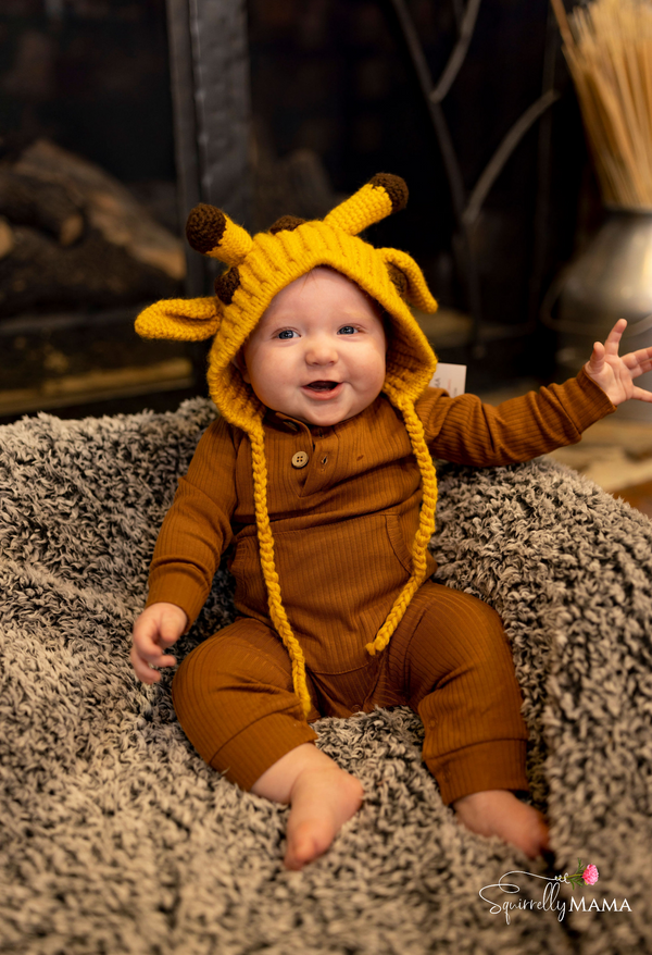Giraffe Knit Baby Hat