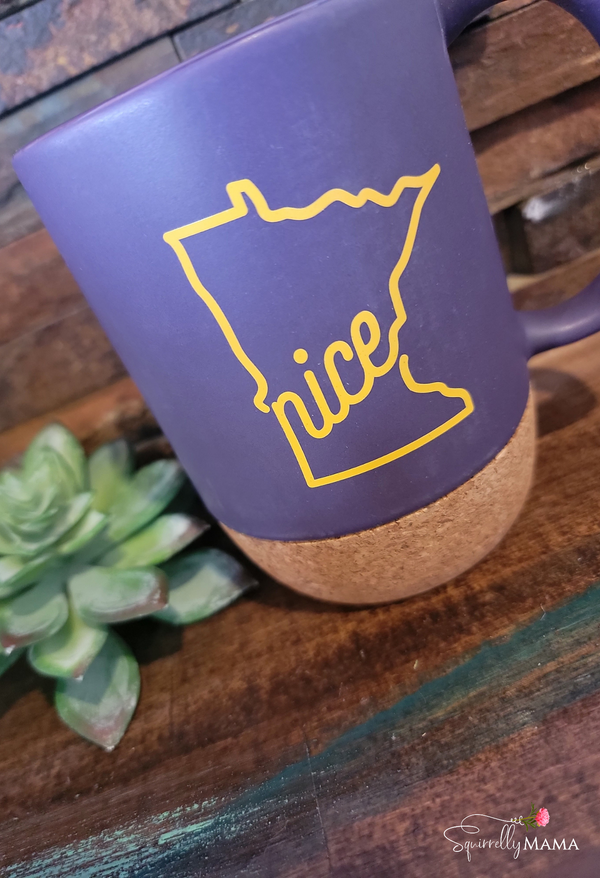 MN Nice Mug- Purple/Gold/Cork