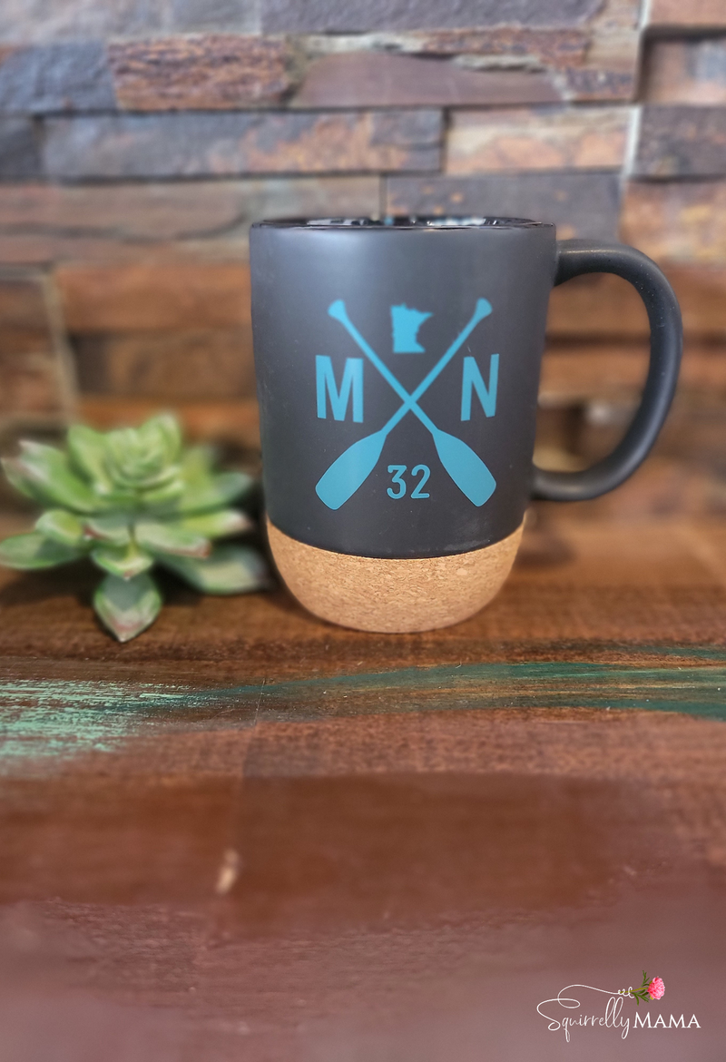 MN Mug- Black/Teal/Cork
