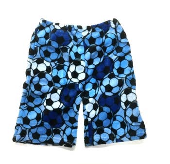 Blue Soccer Fuzzy Boy Pajama/Lounge  Shorts