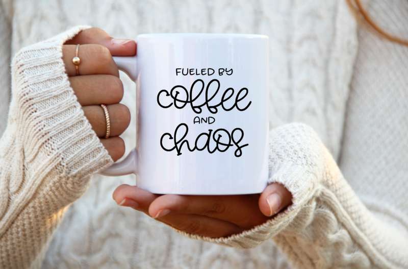 Fueled by Coffee and Chaos Coffee Cup - Coffee Mug