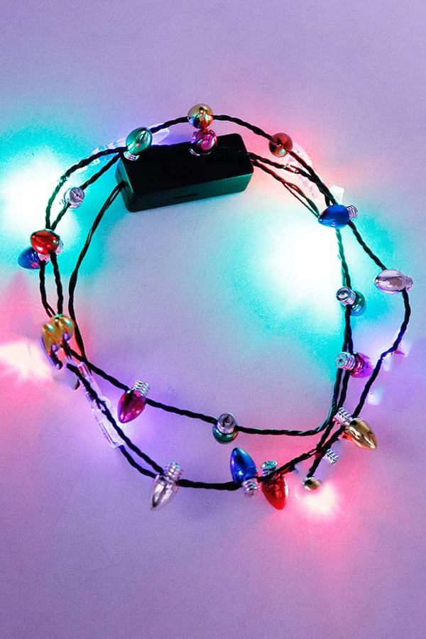 Christmas LED Mini String Light Bulb Necklace