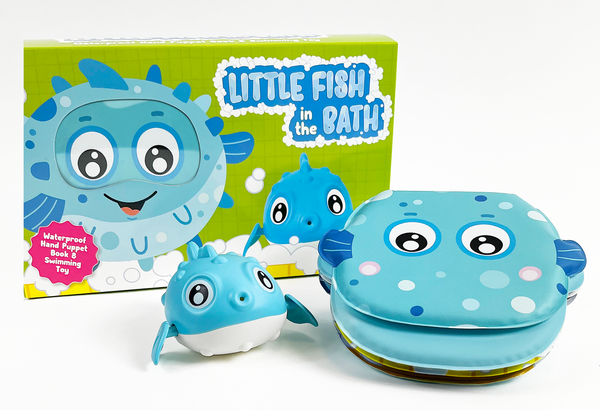 Little Fish in the Bath - Children's Waterproof Hand Puppet Book and Swimming Toy
