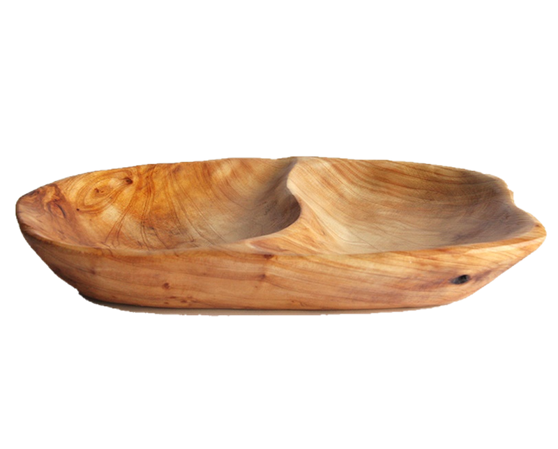 Wooden Divided Platter- 2 Divisions