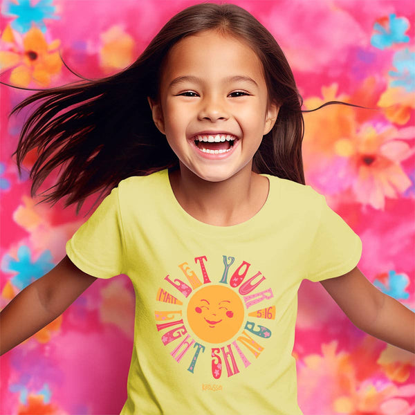 Kerusso Kids T-Shirt Let Your Light Shine: 4T / Banana