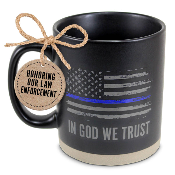 Mug In God We Trust Law Enforcement Blk