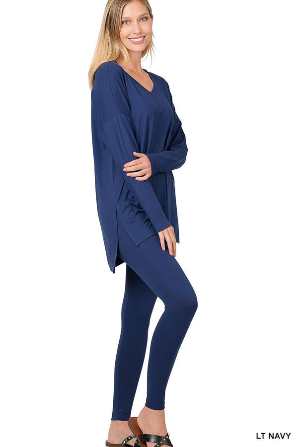 Brenda Microfiber Loungewear Set- Multiple colors