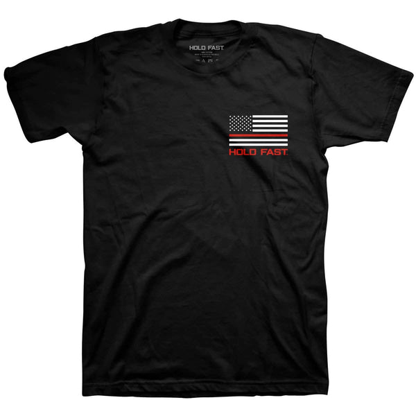 Hold Fast Men's T-Shirt Firefighter Flag