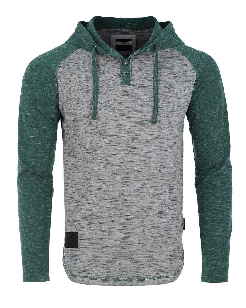 Mens Long Sleeve Color Block Pullover Thin Hoodie