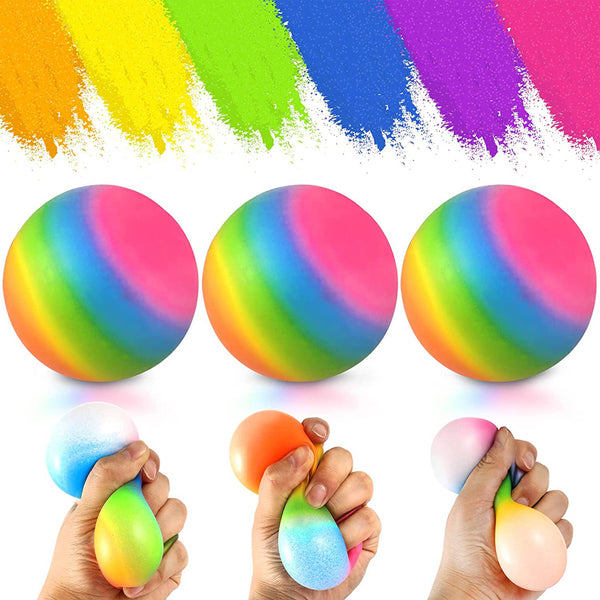 Rainbow Squishy Squeeze Fidget Toys - Stress Balls