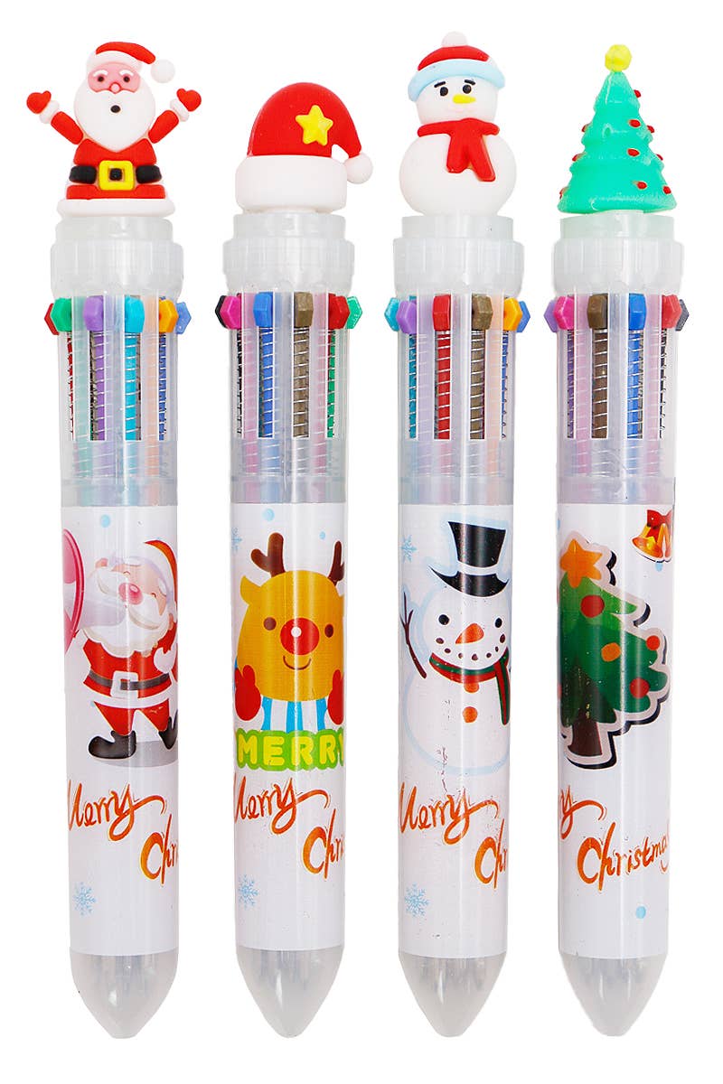 Merry Christmas 10-in-1 Multicolor Ballpoint Pen