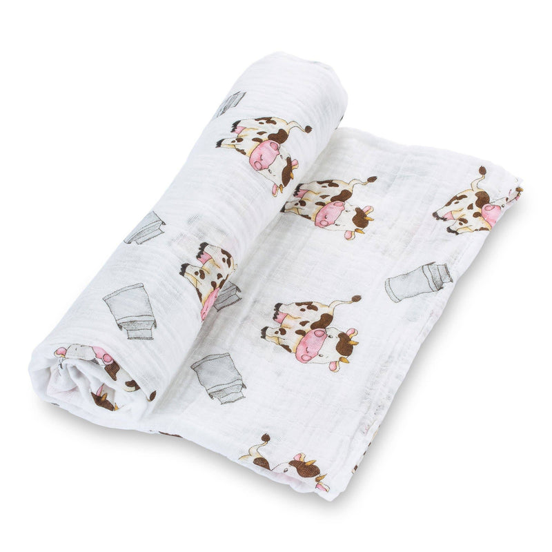 The Cow Goes MOO  Baby Swaddle Blanket