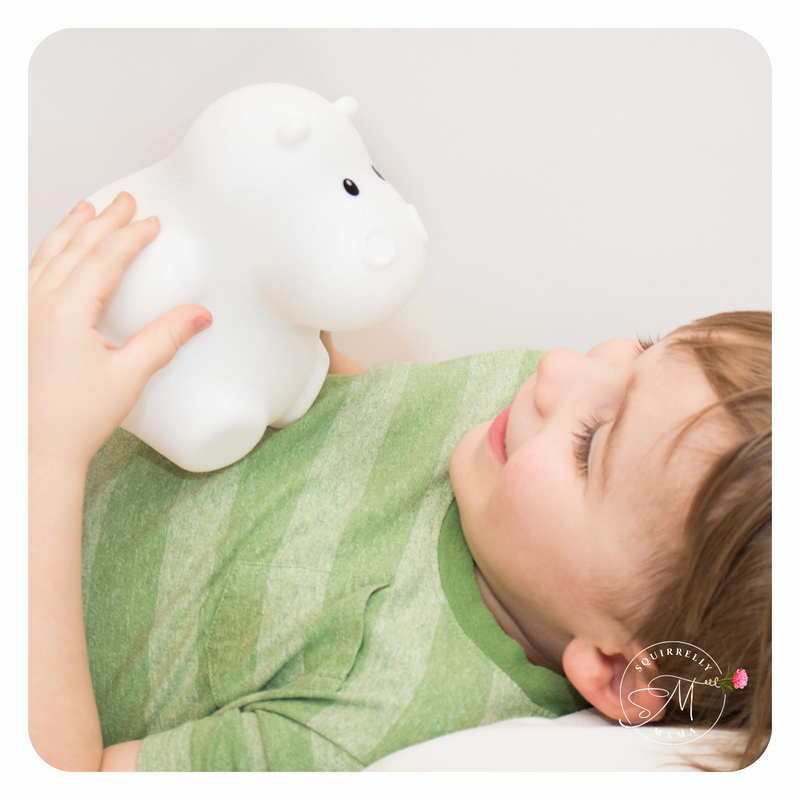 Lumipets® LED Hippo Night Light with Remote i& Charger