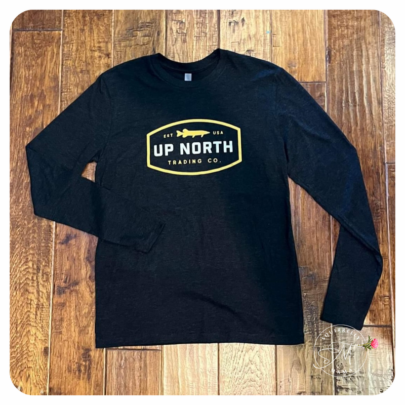 Up North Trading Co Long Sleeve T-Shirt with Fish logo