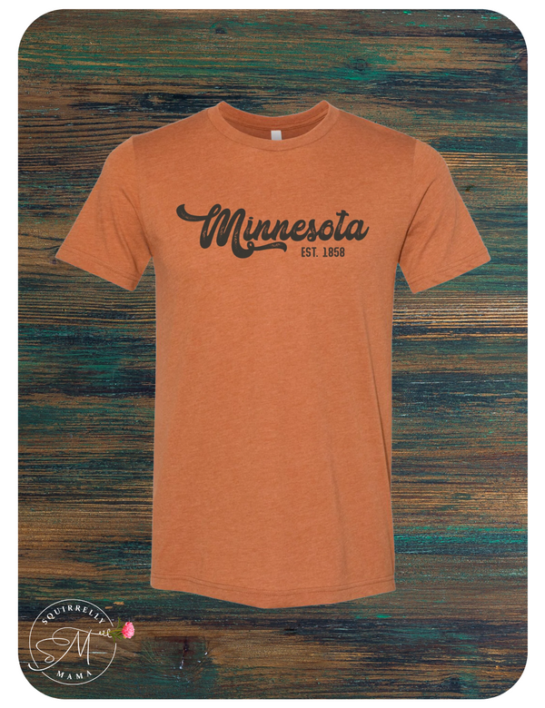 Minnesota T-shirt- Heathered Rust