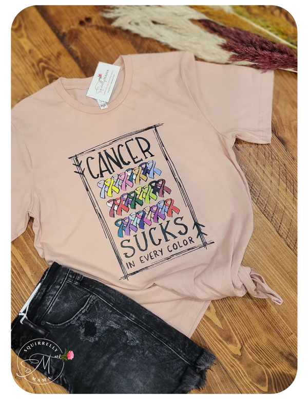 cancer sucks graphic shirt