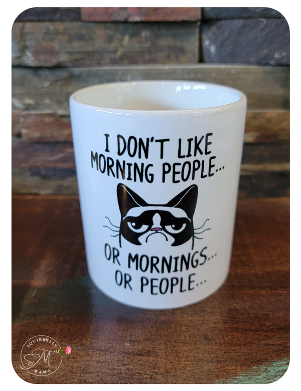 morning people funny coffee mug