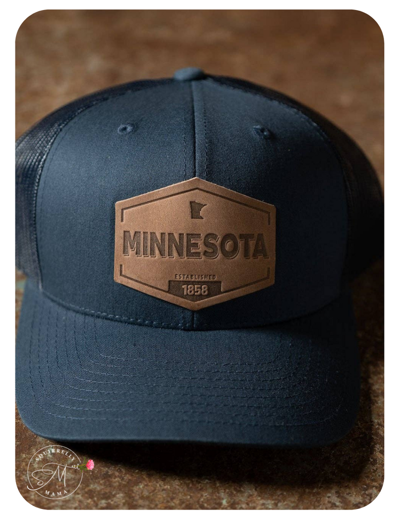 Minnesota Leather Patch Hat