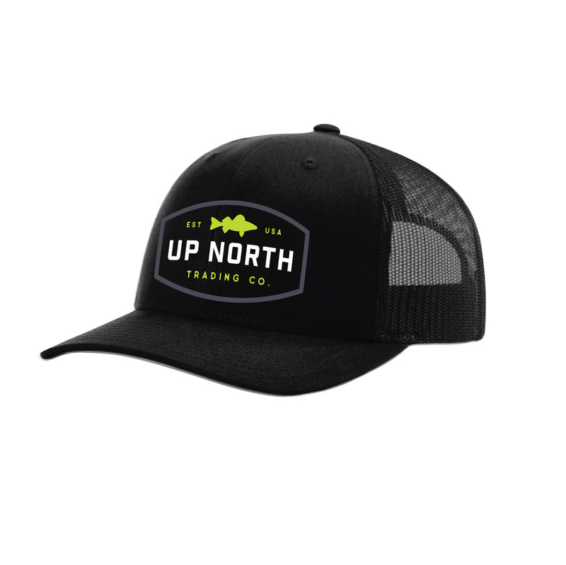 Up North Trading Co Walleye Hat- Black