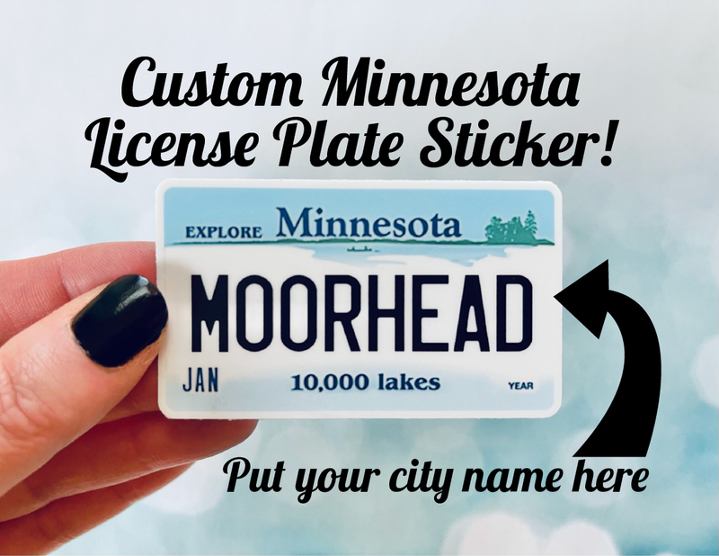 Custom Crosslake License Plate City Sticker