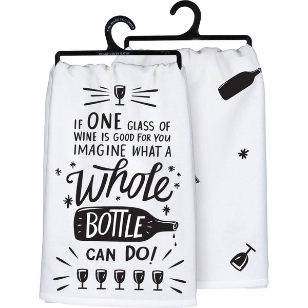 One Glass Of Wine Is Good For You Kitchen Towel