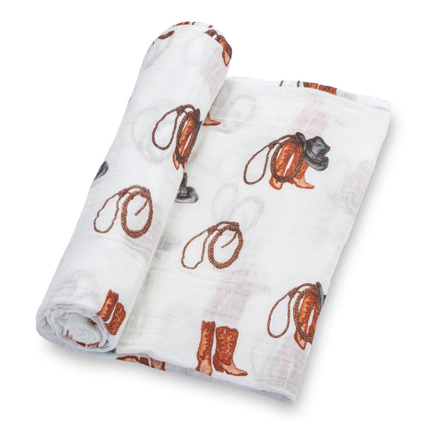 Life Is Better In Boots Baby Swaddle Blanket