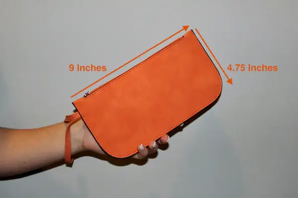 Faux Suede Wristlet