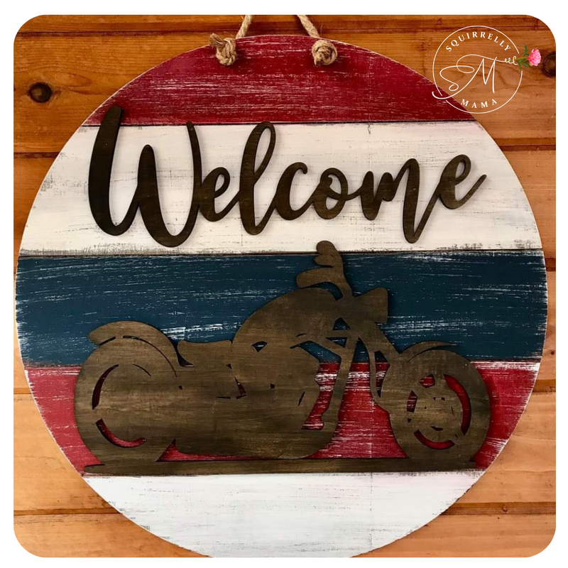 Painted 24" Round Wooden Signs - Numerous Styles